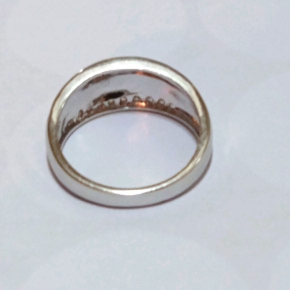 Bespoke Silver Gemstone Wedding Rings For Women , Sz 10 - Picture 8 of 10